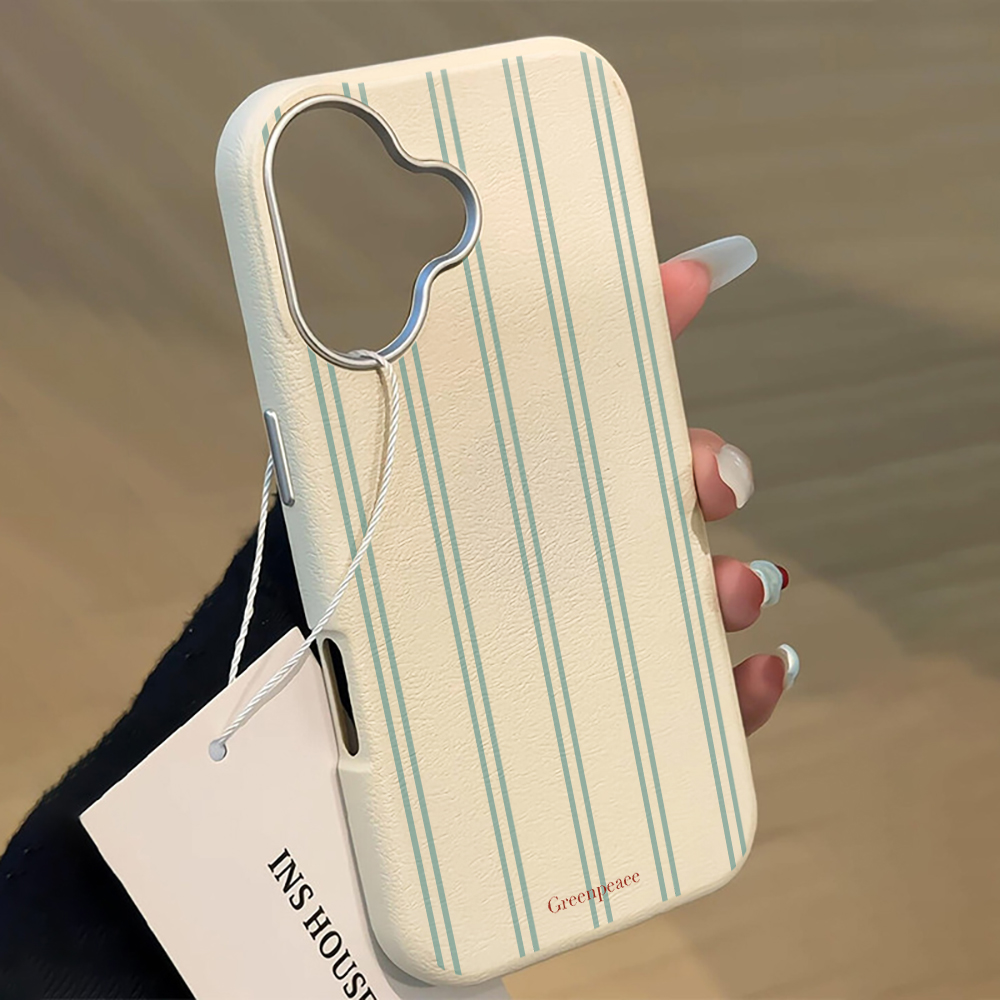 Samsung Galaxy A55 - เคสโทรศัพท์แบบนิ่มลายเส้นสีเขียว สำหรับ Samsung S25 S24 Ultra