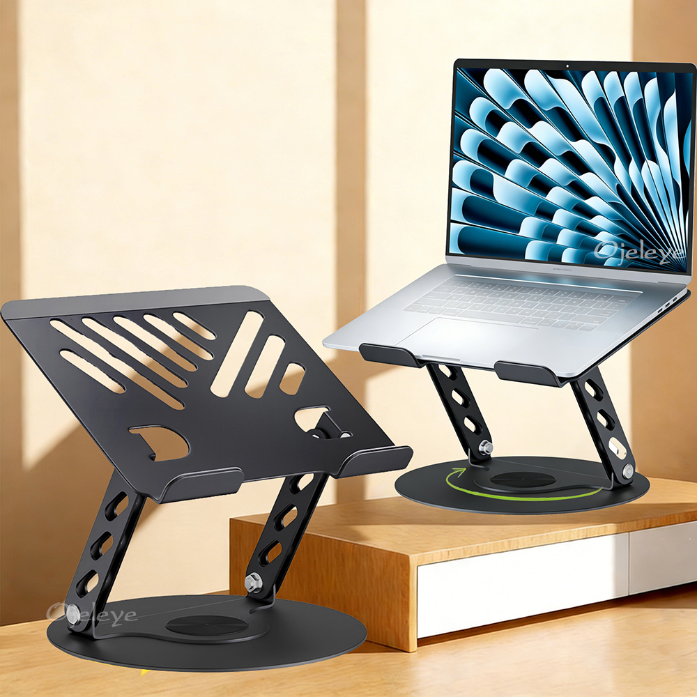Cooling Stand Tablet - 360 ° ขาตั้งแล็ปท็อปอะลูมิเนียมอัลลอยด์แบบหมุนได้ พับเก็บได้ สำหรับ MacBook
