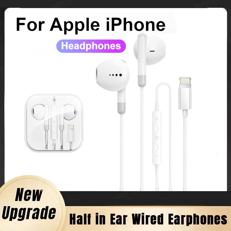 Wired Earphone Lightning - หูฟังแบบมีสายของแท้สำหรับ Apple Lightning iPhone 15 16