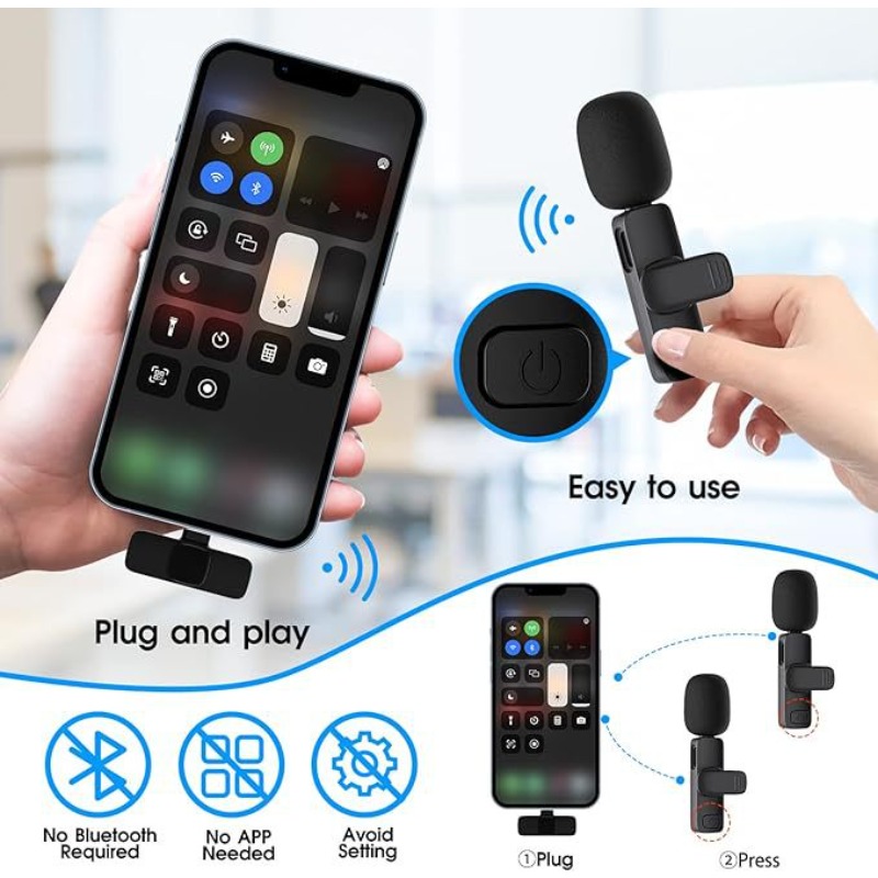 ไมโครโฟนแบบหนีบเสื้อไร้สาย 2.4 - Android Tablet Gaming Accessories บทวิจารณ์และราคา