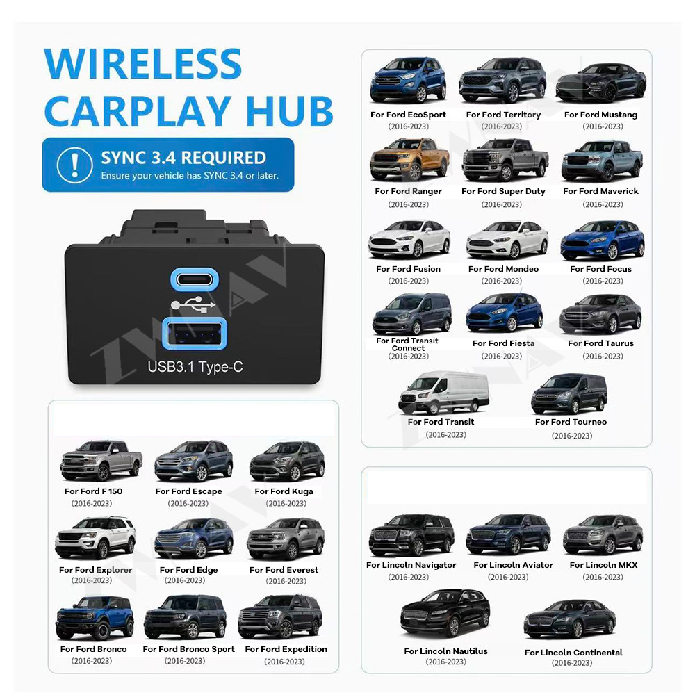 อะแดปเตอร์ Wireless CarPlay An - Usb Hub Type C บทวิจารณ์และราคา